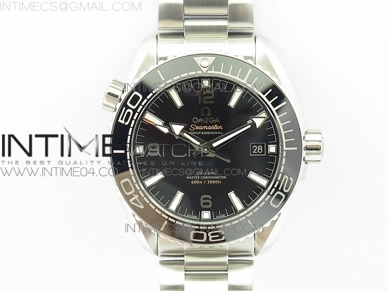Planet Ocean 43.5mm SS VSF 1:1 Best Edition Black Ceramic Bezel and Dial on SS Bracelet A8900 Super Clone